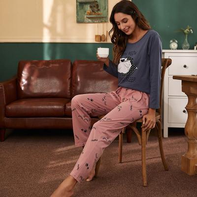 China QUICK DRY women pajamas set long sleeve leisure wear spring and summer sleep set sleepwear suit pajamas set for lady for sale