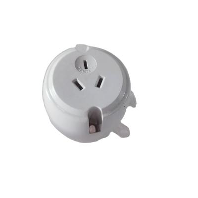 China Australia Certificated SAA Residential/General Purpose Wall Mount Flat Outdoor Socket 10Amp 3 Pin Female Single Plug Base for sale