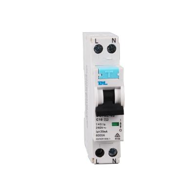 China SAA Residual Circuit Breaker 30Ma 1p+n Rcbo DL7NL-40 1P+N RCBO 6kA Rcd for sale