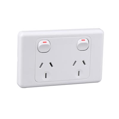 China Australia Power Point Standard Double Socket SAA Approved 118*76 for sale