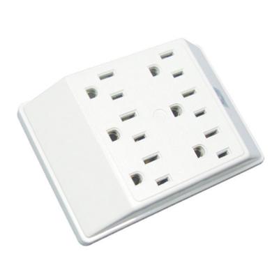 China Factory Price Strip Founded Wall Tap 6 Outlets US Plug Power Socket FC-LA06 for sale