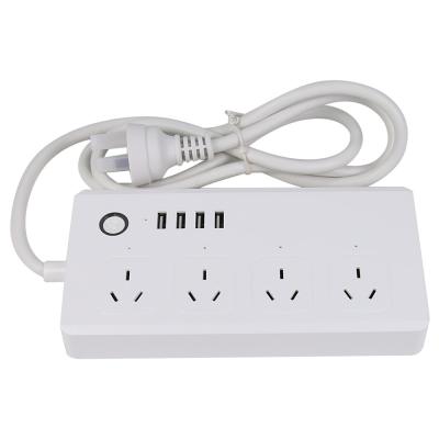 China Smart home appliance SAA surge protector wifi 4 outlet 4 USB power strip Australia for sale