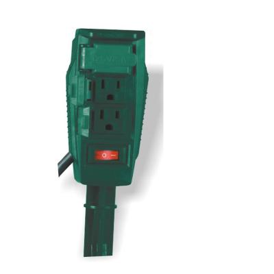 China 3 outlet yard power stake and outdoor power and electric stake outlet with LED indicator FC-61110-1 for sale