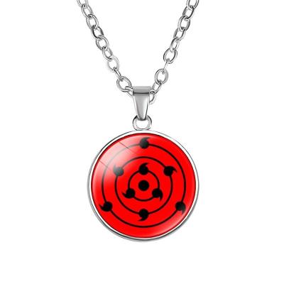 China Wholesale Anime Eco-friendly Fashion Accessories Link Chain Itachi Writing Round Necklace Men's Fashion Kakashi Necklace Eye Women's Jewelry for sale