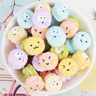 China Europe hot sale cartoon round different artificial smile donut shape resin cabochon craft for sale