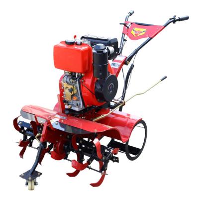 China Makkelijke bediening Vierwielaandrijving Dieselmotor Mini Tiller 85 KG Cultivator voor de landbouw Te koop