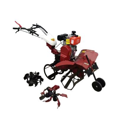 China Mejorado 178F motor diésel con tracción a las cuatro ruedas Mini Power Tiller cultivador para la agricultura en venta