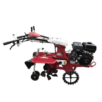 China Versátil con tracción a las cuatro ruedas 177F Motor de gasolina Orchard Mini Power Tiller cultivador en venta