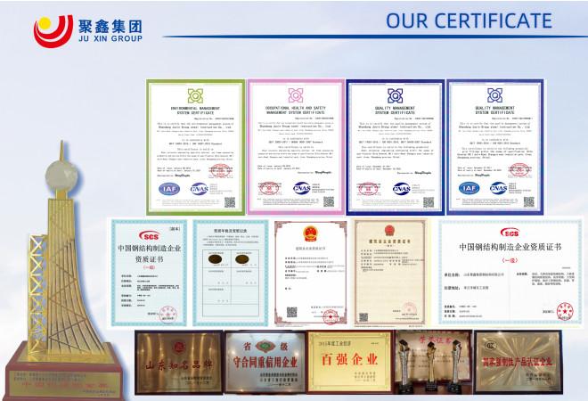 Proveedor verificado de China - Shandong Juxin Steel Structure Co., ltd