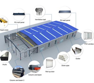 China Large Space Steel Structure Workshop Rust Prevention ISO9001 Approval for sale