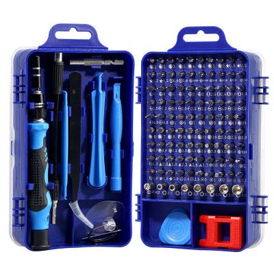 China Comfortable Handle 115 in 1 CRV Precision Magnetic Clocks Watches Cell Phone Maintenance Tool Kit Screwdriver Set for sale