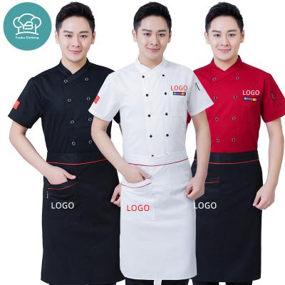 China restaurant & bar restaurant & Wholesale Men's Workwear Bar Uniforms Work Clothes Hot Sale Customized Chef Jackets For Restaurant And Bar Polyester Cotton For Unisex for sale