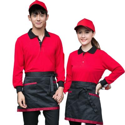 China restaurant & bar restaurant & 2021 Bar Long Sleeve Polo Shirt Men Full Sale Classic Black Polo Shirt Men And Women Work Simple Wear for sale