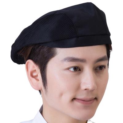 China High Quality Lined Striped Hats Beret Factory Supplying Front Hotel Restaurant Chef Waiter Service Chef Waiter Outlet for sale