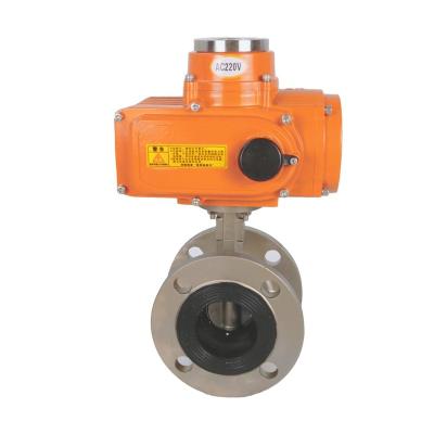 China General apply to used in soft sealing metallurgy top type electric flange butterfly valve for sale