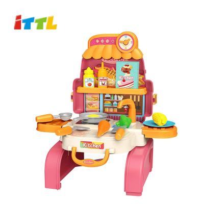 China Plastic Kitchen Toy Sets Deluxe Miniature Plastic Pretend Play Toys For Children for sale