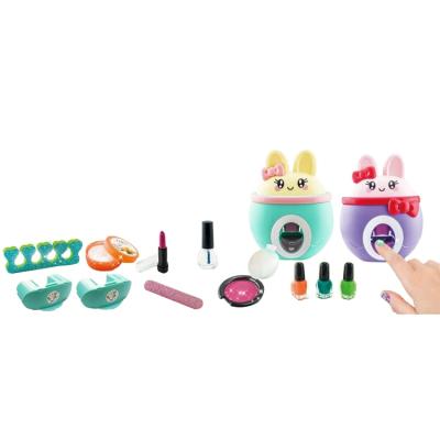 China Nail Care Play Set Pretend Play Nail Art Kit Makeup Set Toy Cosmetics Machine 36.80*6.80*24.60CM for sale