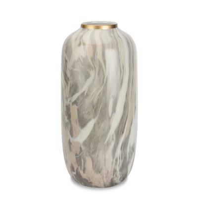 China Concise Minimalist Indian Marble Ceramic Hotel Decoration Home Vase Flower Vase Custom Tabletop Vase for sale