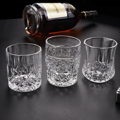 China New Design Hot Selling Crystal Glass Bottle Stocked Wine Water Beer Cola Wine Glass Bottle Whiskey Bottle Gift For Home for sale