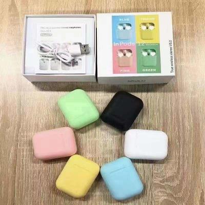 China hot sale wireless earphone i7S i9s i11 Mini Wireless Earbuds i12 TWS inpods12 i12 In-ear Macaron I12 2021 for sale