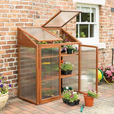 China Easily Assembled Outdoor Backyard Mini Garden Furniture Cover Green House Structure Layers Chassis Greenhouse for sale