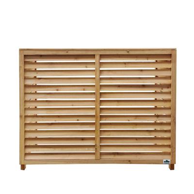 China High Quality Pine Wood Air Conditioner Unit Cover Outdoor Decorative Device Cover for sale