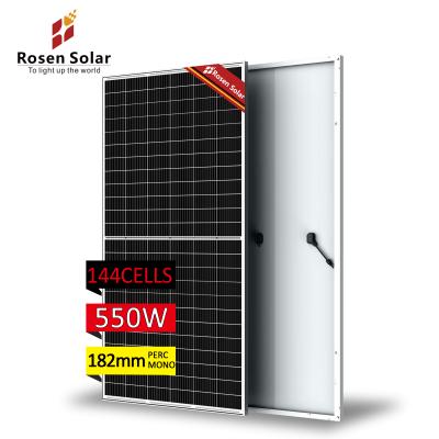 China Solar Panel 550W 500w 450w Bifacial Solar Panel Projects System 10bb Bifacial Cut Solar Energy Half Cell Monocrystalline Solar Panels for sale