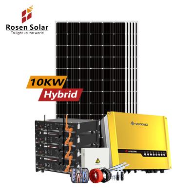 China ROSEN System Home Solar Photovoltaic Home Solar Panel System 10kw Grid Tied Solar System for sale