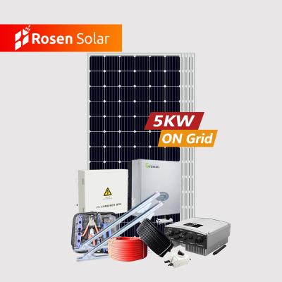 China Home Solar Panel Kit System 5 Kw On Grid Solar Power Lighting System Home for sale