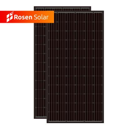 China 72 Cells 36V Solar Panel Monocrystalline Black 350W Solar Panels For Power Storage RS350M-72B for sale