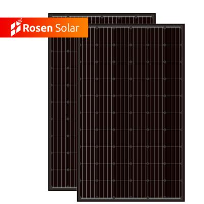 China JA Mono Solar Solar Panels 300Watt 158.75mm 300W PV Black Solar Modules RS300M-60 for sale