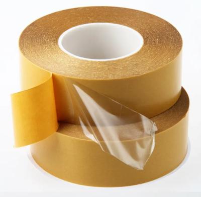 China Polyester Waterproof Wholesale Precut Tape Film Jumbo Roll Yellow Double Sided Tape For Car Painting for sale