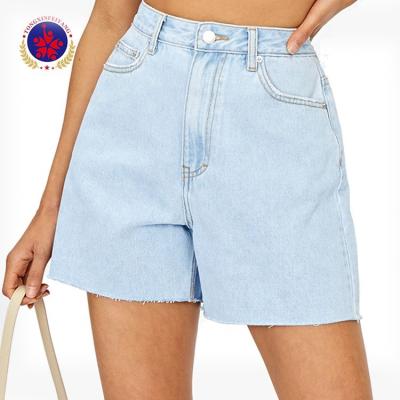 China QUICK DRY Women Relaxed Tight Fit Denim Mom Shorts for sale