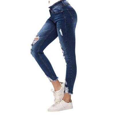 China Wholesale Fashionable Jeans Woman Fashion European Plus Size Jeans for sale