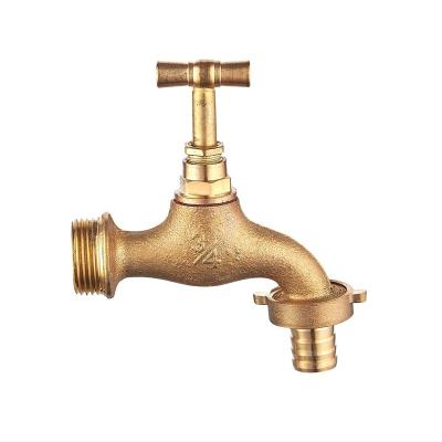 China Traditional 1/2' 3/4 Zinc Alloy Sink Faucet Garden Bib Free Water Slow Bibcock Faucet Valve With Interface for sale