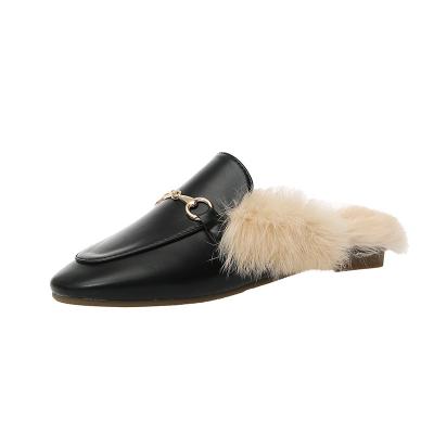 China Wholesale Breathable Women Slip On Winter Sandals For Women's Shoes Simple Fur Sandals for sale