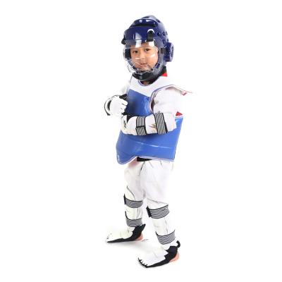 China High Quality PU+ EVA Gear Protector Kids Taekwondo With Arm Chest Guard Helmet Training Set for sale