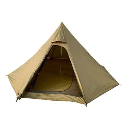 China Portable Waterproof Waterpoof Teepee 3-4P Camping Hiking Tent With Stove Jack for sale