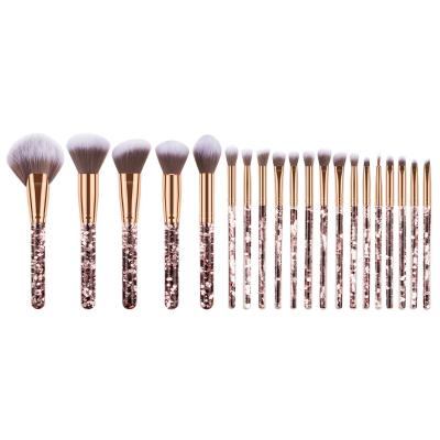 China Angular Blush Professional Makeup Brush 2021NEW 20pcs Acrylic Handle Makeup Brushes Custom Logo Makeup Tools for sale