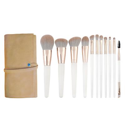 China Angular Blush 11 Pcs High Quality Makeup Set Brush Cosmetic Powder Blush Brush Eye Set Brush With Outer Carton for sale