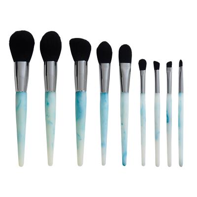 China high quality marble makeup skin-friendly gifts 9Pcs Luxur set brush synthetic hair tresluces brushes professional customization itembeauty tools for sale