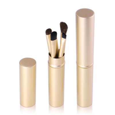 China Custom Logo Portable Smudge Brush 5pcs Eyeshadow Brushes, Soft Pony Hair Makeup Eye Brush With Case for sale