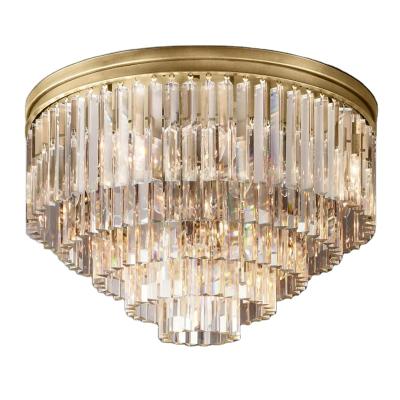 China Suspended ceiling LED recessed living room and bedroom lighting odeon modern crystal flushmount chandelier for sale