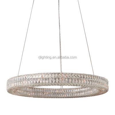 China American Luxury Modern Minimalist LED Lamps Hotel Villa Modern Home Pendant Light Crystal Chandelier for sale