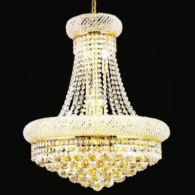 China Traditional Wholesale Stocks Ready To Ship Gold Crystal Pendant Lamp Chandelier Lighting Lamps for sale