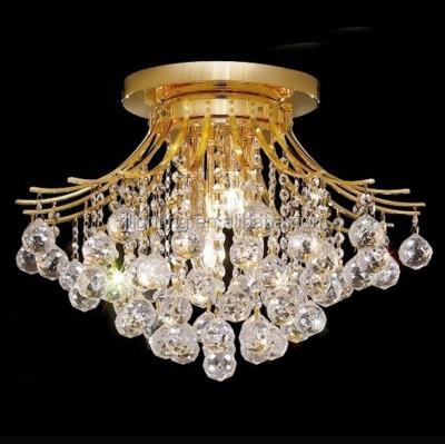 China Wholesale Modern Crown Design Shining Gold Crystal Chandelier Decoration Ceiling Light Fixture k9 for sale