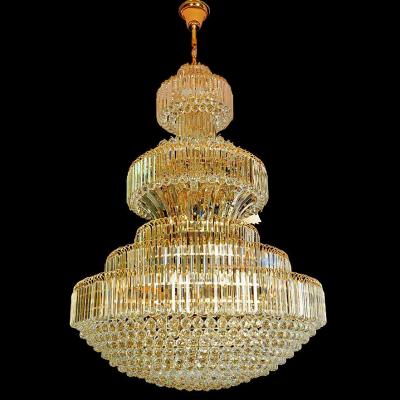 China Large Modern Gold Chandeliers Hall Villa Church Decoration Hotel Pendant Lights for sale