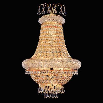 China Hotel Modern Decorative Wall Mounted Crystal Wall Lamp Gold Sconce for sale