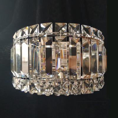 China Modern Small Bedside Wall Lamp Light Hotel Corridor Wall Sonce Silver Decorative Crystal for sale