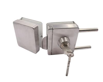 China Sliding Glass Door Double Door Glass Door Center Frameless Door Lock for sale